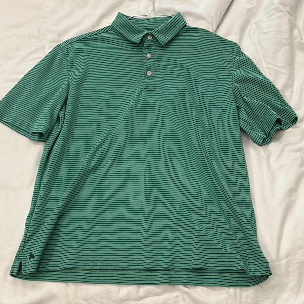 UNTUCKit Green Polo Shirt with Subtle Ribbing